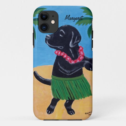 Coques Case-Mate iPhone Aloha peinture noire personnalisée de laboratoire (Dos)