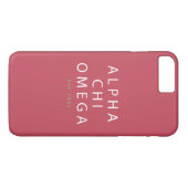 Coques Case-Mate iPhone Alpha Chi Omega | Établi en 1885 (Dos (Horizontal))
