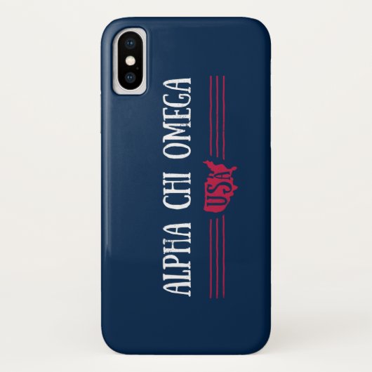 Coques Case-Mate iPhone Alpha Chi Omega - Etats-Unis (Dos)