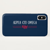 Coques Case-Mate iPhone Alpha Chi Omega - Etats-Unis (Dos (Horizontal))