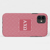 Coques Case-Mate iPhone Alpha Chi Omega | Motif Chevron (Dos (Horizontal))