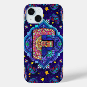 Coque Pour iPhone 15 Alphabet F mandala