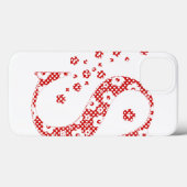 Coques Case-Mate iPhone alphabet fleuri S (rouge et points) (Verso (horizontal))