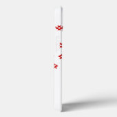 Coques Case-Mate iPhone alphabet fleuri S (rouge et points) (Verso / Droite)