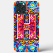 Coques Case-Mate iPhone Alphabet H mandala (Verso)