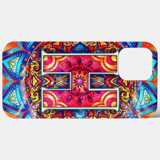 Coques Case-Mate iPhone Alphabet H mandala (Verso (horizontal))