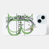 Coques Case-Mate iPhone Alphabet lettre B, aquarelle Lavender Dragonfly (Verso (horizontal))