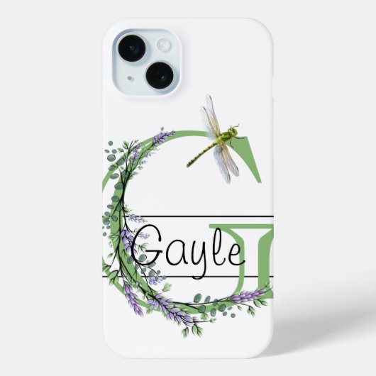Coques Case-Mate iPhone Alphabet lettre G, aquarelle LavenderDragonfly (Verso)