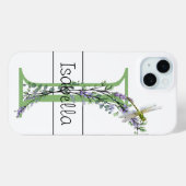 Coques Case-Mate iPhone Alphabet lettre I, aquarelle Lavender Dragonfly (Verso (horizontal))