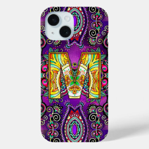 Coque Pour iPhone 15 Alphabet M mandala