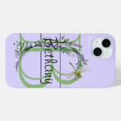 Coques Case-Mate iPhone alphabet monogramme B Lavender Eucalyptus Dragonfl (Verso (horizontal))