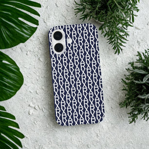 Coques iPhone 16 Alphabet Texte Motif Initiales personnalisées Mono