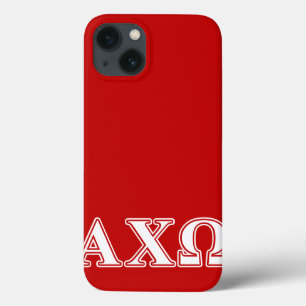 Case-Mate iPhone Case Alphi Chi Omega Lettres Blanches et Rouges