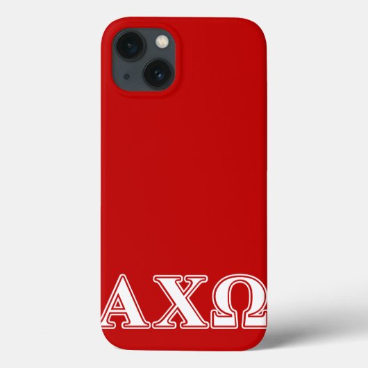 Coques Case-Mate iPhone Alphi Chi Omega White and Red Letters (Verso)