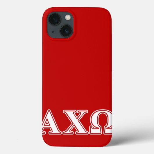 Coques Case-Mate iPhone Alphi Chi Omega White and Red Letters (Verso)