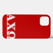 Coques Case-Mate iPhone Alphi Chi Omega White and Red Letters (Verso (horizontal))