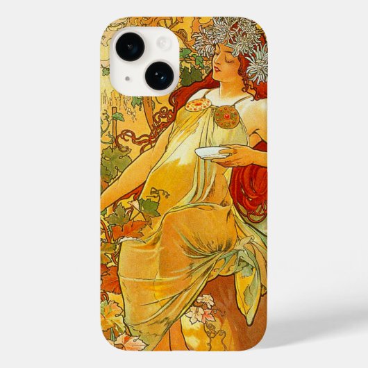 Coques Case-Mate iPhone Alphonse Mucha Art Nouveau Automne (Verso)