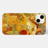 Coques Case-Mate iPhone Alphonse Mucha Art Nouveau Automne (Verso (horizontal))