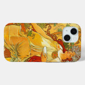 Coques Case-Mate iPhone Alphonse Mucha Art Nouveau Automne (Verso (horizontal))