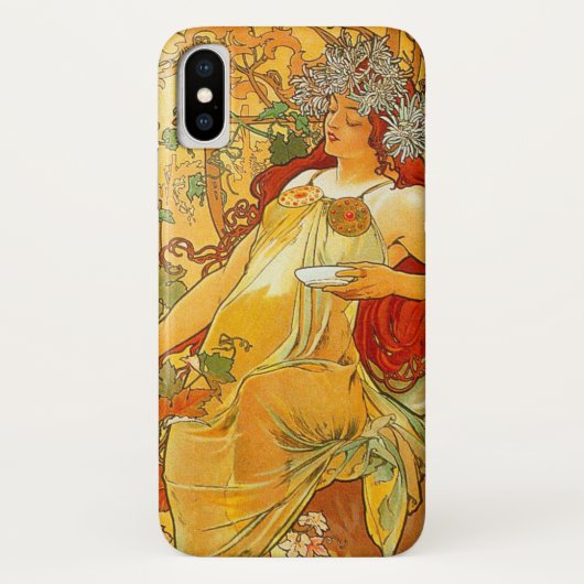Coques Case-Mate iPhone Alphonse Mucha Art Nouveau Automne (Dos)