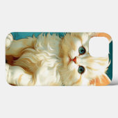 Coques Case-Mate iPhone Alphonse Mucha Art Nouveau Chat Blanc (Verso (horizontal))