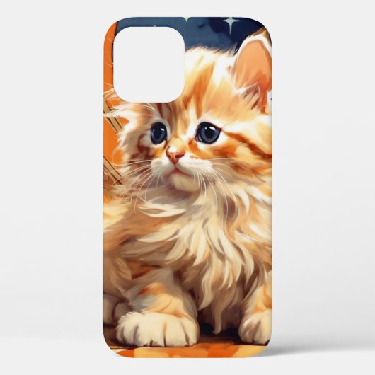 Coques Case-Mate iPhone Alphonse Mucha Art Nouveau Chat orange (Verso)