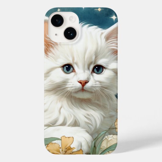 Coques Case-Mate iPhone Alphonse Mucha Art Nouveau Kitten (Verso)