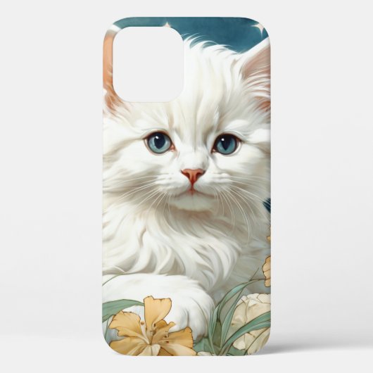 Coques Case-Mate iPhone Alphonse Mucha Art Nouveau Kitten (Verso)