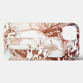 Coques Case-Mate iPhone Alphonse Mucha - Blanc d'hiver (Verso (horizontal))