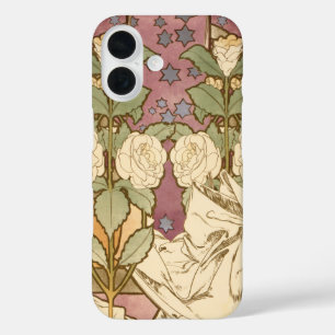 Coques iPhone 16 Alphonse Mucha Étoiles Élégantes Art Nouveau Camél