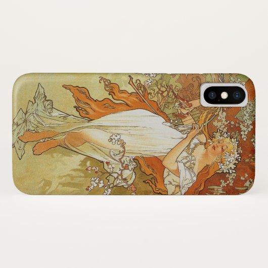 Coques Case-Mate iPhone Alphonse Mucha - Printemps (Dos (Horizontal))