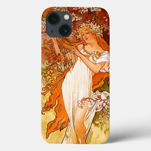 Coques Case-Mate iPhone Alphonse Mucha Printemps Art Nouveau (Verso)