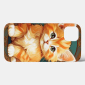 Coques Case-Mate iPhone Alphonse Mucha Style Chat orange (Verso (horizontal))
