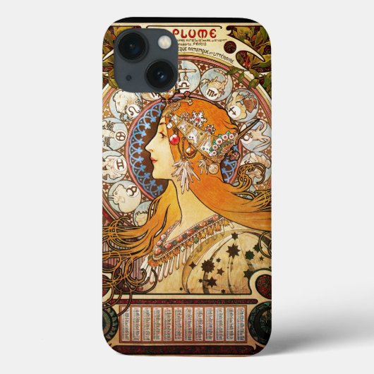 Coques Case-Mate iPhone Alphonse Mucha Zodiaque (Verso)