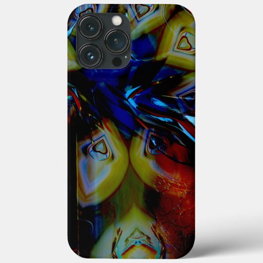 Coques Case-Mate iPhone amandes Abstraites sous vitre foncé déformé (Verso)