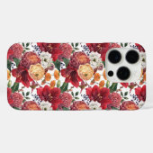 Coques Case-Mate iPhone Amaryllis et Chrysanthèmes Motif floral (Verso (horizontal))