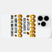 Coques Case-Mate iPhone Amateur de café écrit à l'envers (Verso (horizontal))
