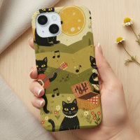 Amateur de guitare d'art vintage chat