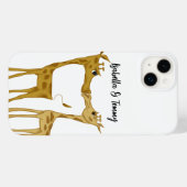 Coques Case-Mate iPhone Amateurs de girafe adorables (Verso (horizontal))