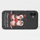 Coques Case-Mate iPhone Amateurs de pingouins - Saint Valentin (Dos (Horizontal))