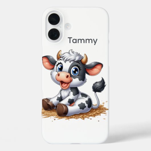 Coques Case-Mate iPhone Amateurs de vache mignonne ajouter un nom (Verso)