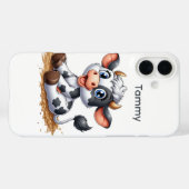 Coques Case-Mate iPhone Amateurs de vache mignonne ajouter un nom (Verso (horizontal))