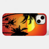 Coques Case-Mate iPhone Amazing sunset with palms on tropical beach (Verso (horizontal))