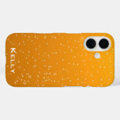 Coques Case-Mate iPhone Amber Ale Bubbles avec votre nom (Verso (horizontal))