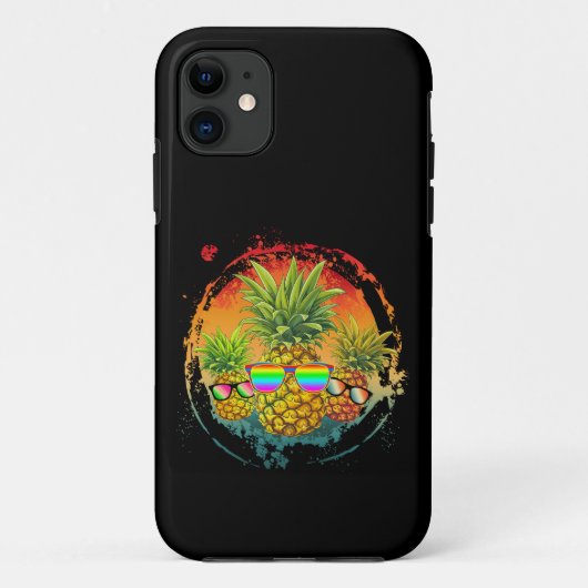 Coques Case-Mate iPhone Ambiance d'été drôle à l'ananas (Dos)