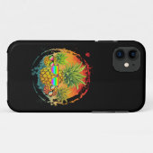Coques Case-Mate iPhone Ambiance d'été drôle à l'ananas (Dos (Horizontal))