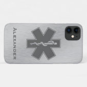 Coques Case-Mate iPhone Ambulance personnalisée Étoile noire et blanche de (Dos (Horizontal))