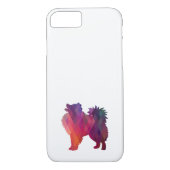 Coques Case-Mate iPhone American Eskimo Chien Geo Silhouette violet (Dos)