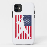 American Flag Baseball Team Cadeau