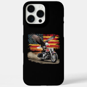 Coques iPhone 16 Pro Max American Flag Mocycle Tshirt USA Flag Bike Ret